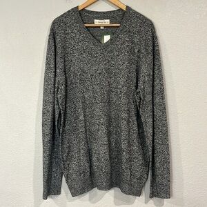 NWT Hawker Rye cotton cashmere V-neck sweater L